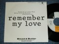 ブレッド　＆バター　BREAD & BUTTER - REMEMBER MY LOVE :With STEVIE WONDER  スティビー・ワンダー ( Ex++/MINT-) / 1986 JAPAN ORIGINAL "PROMO ONLY" Used  7" Single 