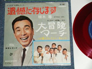 画像1: 植木　等 ・ ハナ肇とクレイジー・キャッツHITOSHI UEKI + HANA HAJIME,& CRAZY CATS - 遺憾に存じます　：大冒険のマーチ (Ex+/Ex+, Ex+++ SCRATCHES) 　/ 1960's?  JAPAN ORIGINAL "RED WAX Vinyl" Used 7"Single 