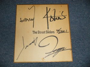 画像1: THE STREET SLIDERS ストリート・スライダーズwith POKI - 直筆サイン入り色紙 / 1984? JAPAN ORIGINAL Used サイン色紙      