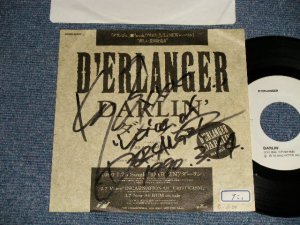 画像1: D'ERLANGER - A)DARLIN'  ダーリン  B)an aphorodisiac (Ex++/Ex WOFC)  / 1990 JAPAN ORIGINAL "PROMO ONLY" "AUTOGRAPHED/SIGNED サイン入り" Used 7" Single 
