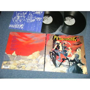 画像: V.A. Omnibus (URGH POLICE, JEWEL, COLOR, TERRA ROSA, EX-DANGER, TILT, IMSPIRE, WOLF, FAST DRAW, SABER TIGER, MEDUSA, MAZERAN ) - METAL WARNING   (MINT-/MINT) / 1987  JAPAN  ORIGINAL  Used 2-LP's 