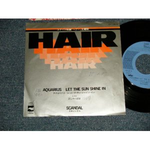 画像: スキャンダル SCANDAL - A)AQUARIUS ~ LET THE SUN SHINE  B)哀しみの部屋 (Ex++/MINT- WOFC, WOL) / 1980 JAPAN ORIGINAL "PROMO" Used 7" 45rpm Single 