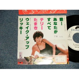 画像: テリー・たまき Terry Tamaki - A)愛・・・あなたがすべて AL BECAUSE OF YOU   B)WAKE UP RICKY (Ex+/MINT- STOFC, SWOFC  Visual Grade) / 1983 JAPAN ORIGINAL "PROMO" Used 7" Single 