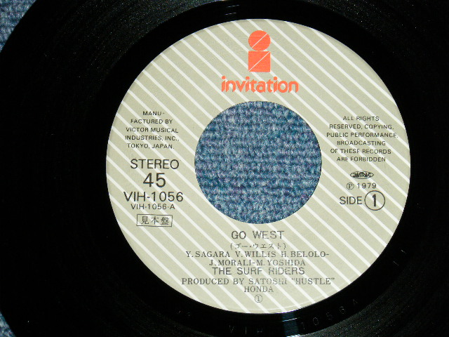 画像: サーフ・ライダーズ THE SURF RIDERS -ゴー・ウエスト GO WEST / 1979 JAPAN PROMO ORIGINAL  7" シングル