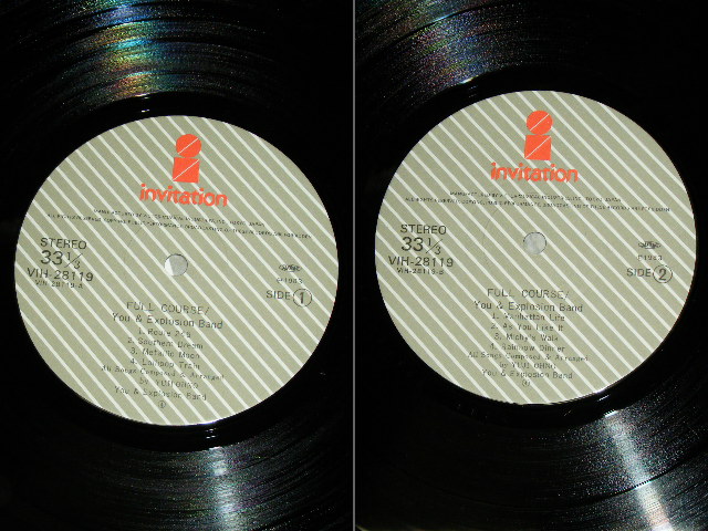画像: ユー＆エクスプロージョン・バンド　大野　雄二   YUJI OHNO YOU & EXPROSION BAND  - フル・コース FULL COURSE / 1983 JAPAN ORIGINAL Used LP With OBI  