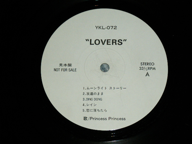 画像: プリンセス・プリンセス PRINCESS PRINCESS - LOVERS  / 19?? JAPAN ORIGINAL YUSEN Promo Only Used LP 