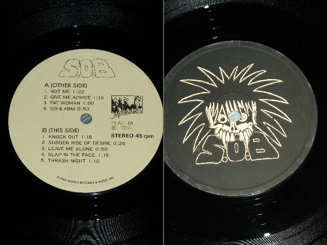 画像: S.O.B - LEAVE ME ALONE / 1986 JAPAN  Used  45 rpm LP 8 tracks 