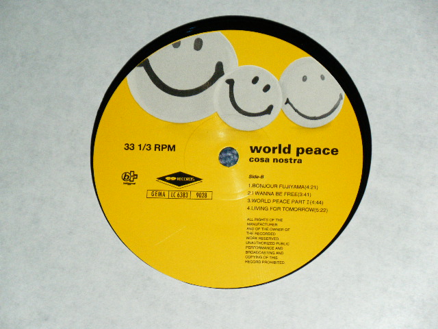画像: こーザ・ノストラ COSA NOSTRA - WORLD PEACE  / 1996 GERMAN ORIGINAL Brand New  LP 