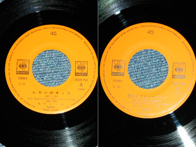 画像: アパッチ APACHE -  レモンのキッス LIKE I DO ( 大滝詠一　編曲 EIICHI OHTAKI Works ) / 1980  JAPAN ORIGINAL Used 7"Single