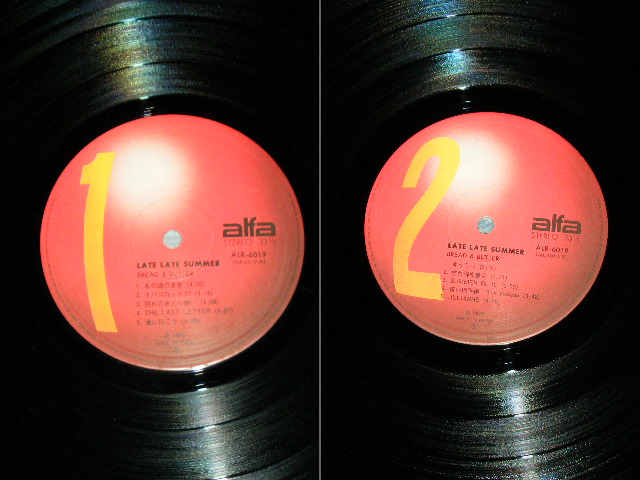 画像: ブレッド＆バター BREAD & BUTTER - レイト・レイト・サマー LATE LATE SUMMER  / 1979 JAPAN ORIGINAL "ALFA / VICTOR Released Version" Used LP  With OBI 