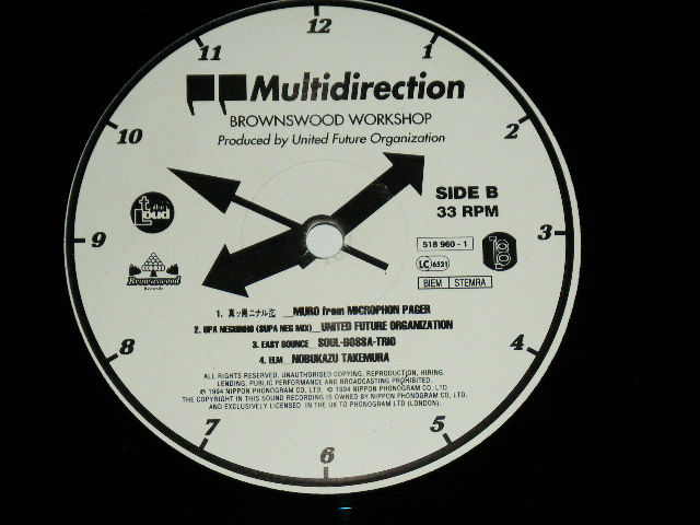 画像: va OMNIBUS Produced by U.F.O. -  BROWNSWOOD WORKSHOP MULTIDIRECTION  / 1994 JAPAN ORIGINAL GERMAN Made Used LP