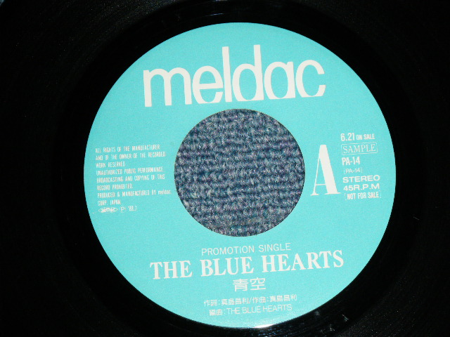 画像: ブルーハーツ　THE BLUE HEARTS - 青空 ( Ex+/Ex+++,Ex+ ) / 1989 JAPAN ORIGINAL PROMO ONLY Used 7"45 rpm  Single