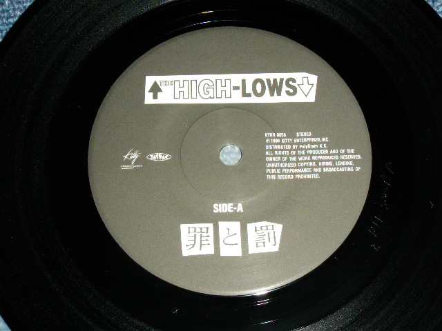 画像: ザ・ハイロウズ THE HIGH-LOWS (ブルーハーツ　THE BLUE HEARTS - 罪と罰 ( MINT/MINT) / 1999 JAPAN ORIGINAL Used 7"45 rpm  Single
