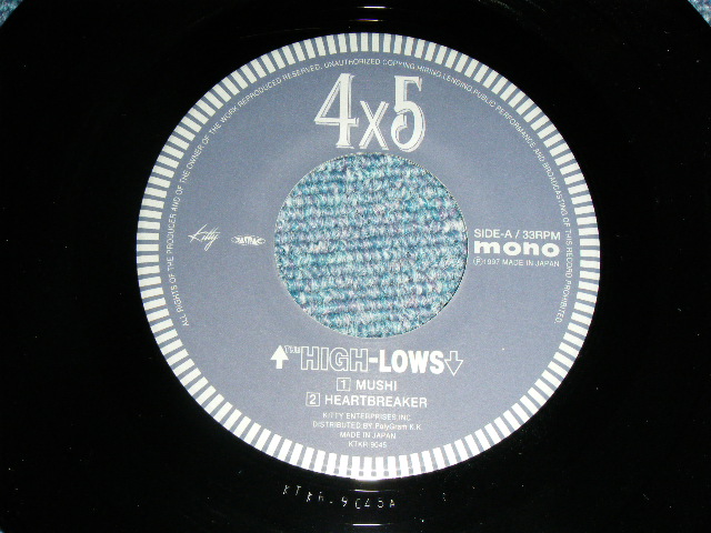 画像: ザ・ハイロウズ THE HIGH-LOWS （ブルーハーツ　THE BLUE HEARTS ）ー 4x5 フォーバイファイブ  (MINT-/MINT- ) / 1997 JAPAN ORIGINAL Used  7"33 rpm EP
