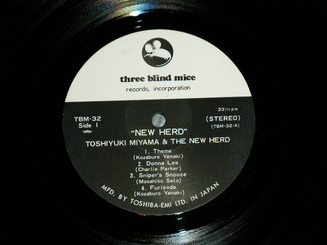画像: 宮間利之とニュー・ハード TOSHIYUKI MIYAMA & THE NEW HERD - NEW HERD (Ex+++/MINT) /  1974 JAPAN ORIGINAL Used LP With OBI 