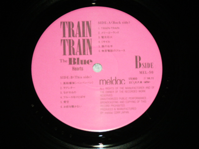 画像: ブルー・ハーツ THE BLUE HEARTS  -  TRAIN TRAIN  ( With Booklet : Ex+++/Ex+ Looks:Ex- ) /  1988 JAPAN ORIGINAL  Used LP 