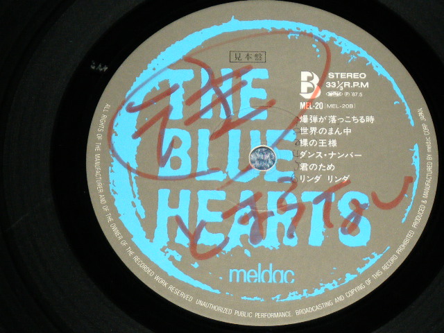 画像: ブルー・ハーツ THE BLUE HEARTS  -  THE BLUE HEARTS ( VG+/Ex Looks:VG++）  / 1987  JAPAN ORIGINAL "PROMO" Used LP 