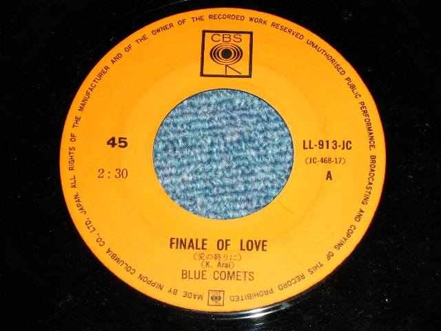 画像: ジャッキー吉川とブルー・コメッツ JACKEY YOSHIKAWA & HIS BLUE COMETS - 愛の終わりに FINAL OF LOVE /  1966  JAPAN ORIGINAL  Used 7" Single 