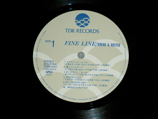 画像: ブレッド＆バター BREAD & BUTTER - FINE LINE ( MINT-/MINT)  / 1983 JAPAN ORIGINAL Used LP with OBI  