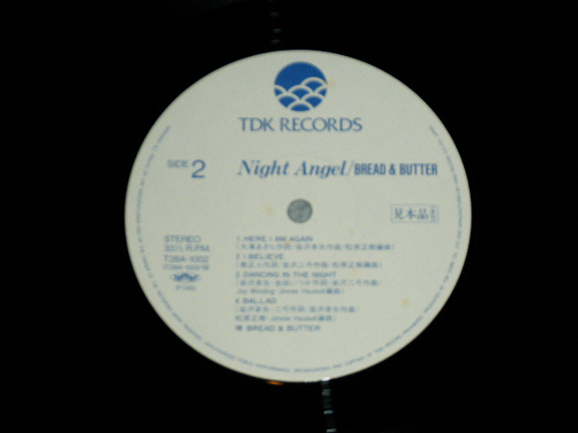 画像: ブレッド＆バター BREAD & BUTTER - NIGHT ANGEL ( MINT-/MINT)  / 1982 JAPAN ORIGINAL "WHITE LABEL PROMO"  Used LP with OBI  