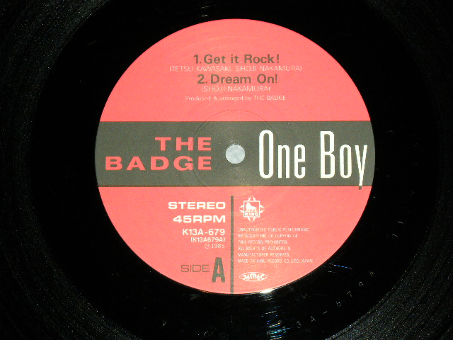 画像: THE BADGE - ONE BOY / 1985 JAPAN ORIGINAL Used 12"  with OBI 
