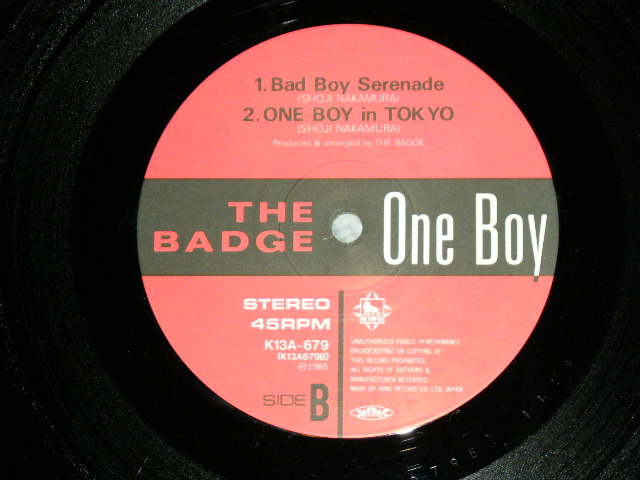 画像: THE BADGE - ONE BOY / 1985 JAPAN ORIGINAL Used 12"  with OBI 