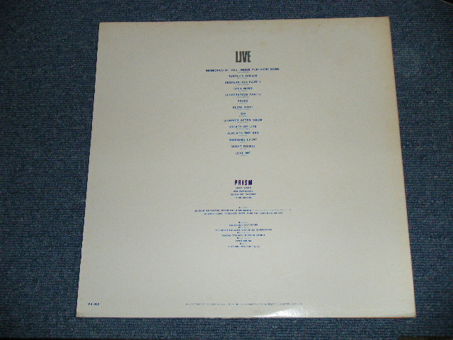 画像: プリズム PRISM - LIVE ( Ex+++/MINT-)   / 1978 JAPAN ORIGINAL Used  2-LP with OBI