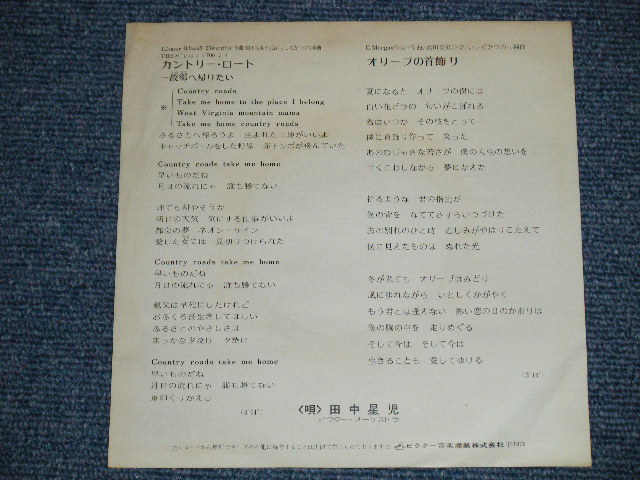 画像: 田中星児 SEIJI TANAKA - カントリー・ロード〜故郷へ帰りたいCOUNTRY ROAD  (Cover Song of JOHN DENVER : Ex+/Ex++)   / 1976 JAPAN ORIGINAL "WHITE LABEL PROMO"  Used  7" Single 