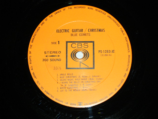 画像: ブルー・コメッツ　BLUE COMETS -  　クリスマスをエレキ・ギターで ELECTRIC GUITAR CHRISTMAS ( Ex+++/MINT-)/ 1965 JAPAN RIGINAL Used LP  