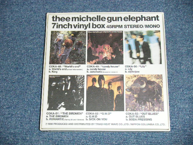 画像: ミッシェル・ガン・エレファントTMGE THEE MICHELLE GUN ELEPHANT - VINYL DISCOGRAPHY 1995-1998 (MINT- box MINT Jackets /MINT) / 1999  JAPAN ORIGINAL Used 7" SINGLE BOX SET  