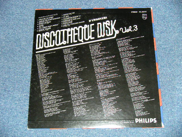画像: デ・スーナーズ  D'SWOONER'S　- ディスコティック・ディスクVol.3  DISCOTHEQUE DISK VOL.3  :REISSUE of  リズム＆ブルース天国 PLAYS R&B GOLDEN HITS ( Ex++/Ex++ ) / 1975 JAPAN REISSUE Used LP 