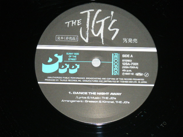 画像: THE JG'S - DANCE THENIGHTAWAY  ( MINT/Ex+++) / 1987 JAPAN ORIGINAL"PROMO" Used 12" inch 