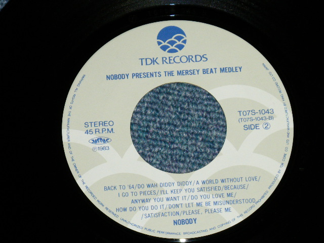 画像: NOBODY ノーバディ - THE MERSEY BEAT MEDLEY ( MINT-/MINT)    / 1983 JAPAN ORIGINAL Used 7" Single 
