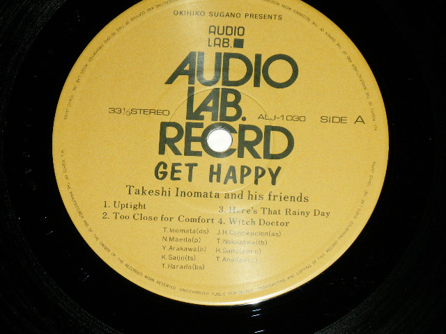 画像: 猪俣猛 & ヒズ・フレンド TAKESHI INOMATA  & HIS FRIENDS  - ゲット・ハッピー GET HAPPY  ( MINT/MINT) / 1975 JAPAN ORIGINAL Used LP With OBI 