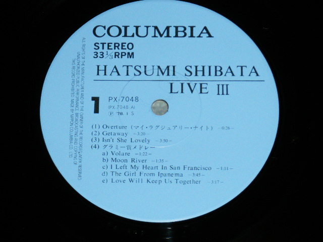 画像: しばたはつみ HATSUMI SHIBATA -  LIVE III ( Ex+/+/MINT- : EDSP) / 1978 JAPAN ORIGINAL Used LP with OBI