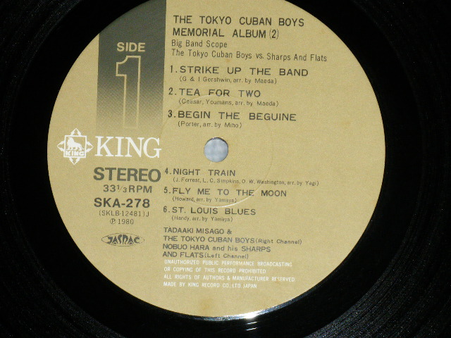画像: 東京キューバン・ボーイズ　VS シャープス＆フラッツ  TOKYO CUBAN BOYS vs SHARPS AND FLAPS  - ビッグ・バンド・スコープ BIG BAND SCOPE ( Ex++/MINT-)  / 1980 JAPAN REISSUE  Used LP with OBI  