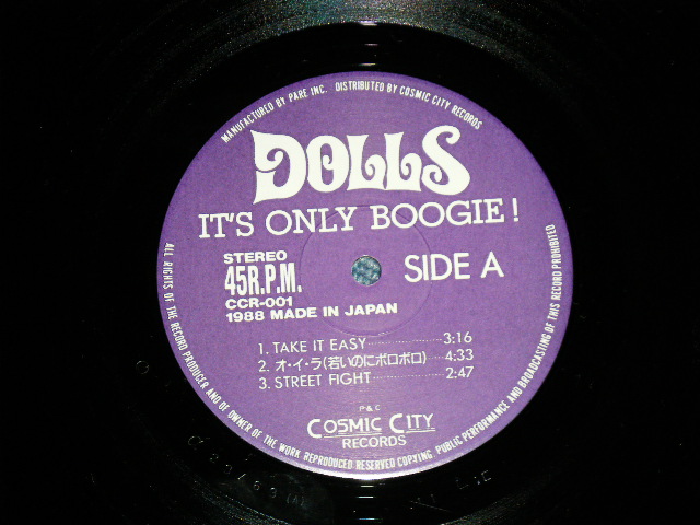 画像: DOLLS - IT'S ONLY BOOGIE : With POSTER   ( MINT-/MINT)  / 1988 JAPAN ORIGINAL Used 6Tracks Mini Album LP 