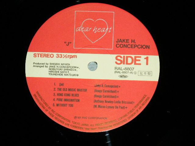 画像: ジェイク・Ｈ・コンセプション JAKE H. CONSEPTION - J ( Ex++/MINT) / 1983 JAPAN ORIGINAL "PROMO" Used LP