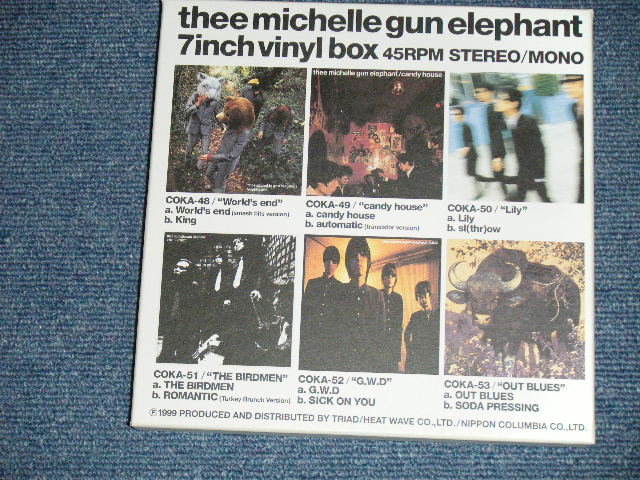 画像: ミッシェル・ガン・エレファントTMGE THEE MICHELLE GUN ELEPHANT - VINYL DISCOGRAPHY 1995-1998 (MINT- box MINT Jackets /MINT) / 1999  JAPAN ORIGINAL Used 7" SINGLE BOX SET  