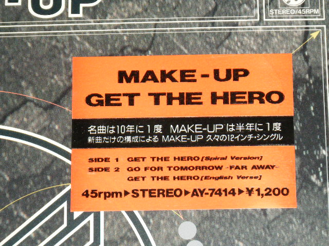 画像: MAKE-UP メイク・アップ - GET THE HERO   ( SEALED ) /  1986 JAPAN ORIGINAL " BRAND NEW SEALED"  12" 
