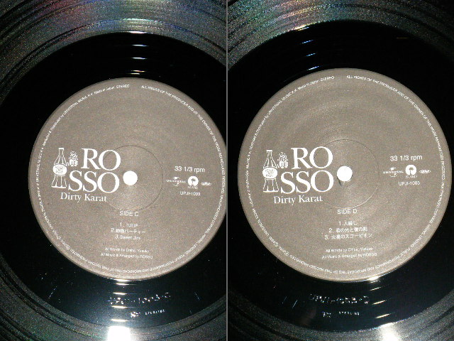 画像: ROSSO （チバユウスケ YUUSUKE CHIBA of ミッシェル・ガン・エレファント　THEE MICHELLE GUN ELEPHANT &  照井利幸 TOSHIYUKI TERUI  of BLANKEY JET CITY ブランキー・ジェット・シティ -  DIRTY KARAT   (MINT-/MINT- B-1~3:Ex++) / / 2005 JAPAN ORIGINAL Used  2-LP's 