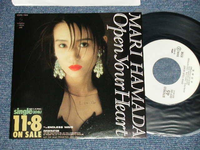 画像1: 濱田麻里 MARI HAMADA -  OPEN YOUR HEART : ENDLESS WAVE  (Ex+++/MINT-  WOFC)  / 1989 JAPAN ORIGINAL "Promo Only" Used  7" Single シングル