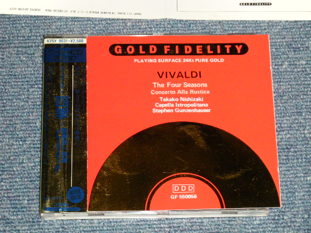 画像1: 西崎たか子 TAKAKO NISHIZAKI - ヴィヴァルディ「四季」VIVALDI The FOUR SEASONS (Ex/MINT DENT)   / 1987 JAPAN ORIGINAL Used GOLD-CD with OBI 