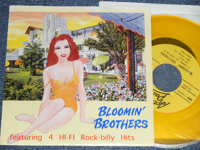 画像1: BLOOMIN' BROTHERS ブルーミン・ブラザーズ - FEATURING 4 HI-FI ROCK-BILLY HITS (MINT-/MINT-) / 1993 JAPAN ORIGINAL "YELLOW WAX Vinyl" Used 7" EP