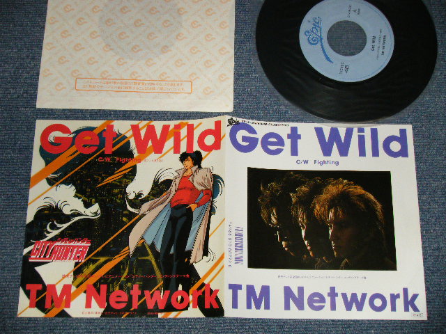 画像1: TM ネットワーク TM NETWORK - A) GET WILD  B) FIGHTING (MINT/MINT) / 1987 JAPAN ORIGINAL Used 7" 45 Single 