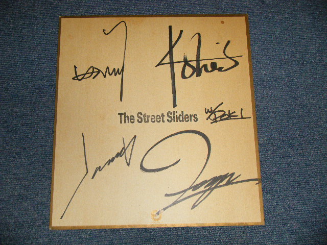 画像1: THE STREET SLIDERS ストリート・スライダーズwith POKI - 直筆サイン入り色紙 / 1984? JAPAN ORIGINAL Used サイン色紙      