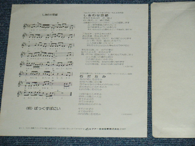 画像: ばっくすばにい　BUCKSBUNNY - しあわせ京都　 SHIAWASE KYOTO / 1977 JAPAN ORIGINAL White Label PROMO Used 7" Single 