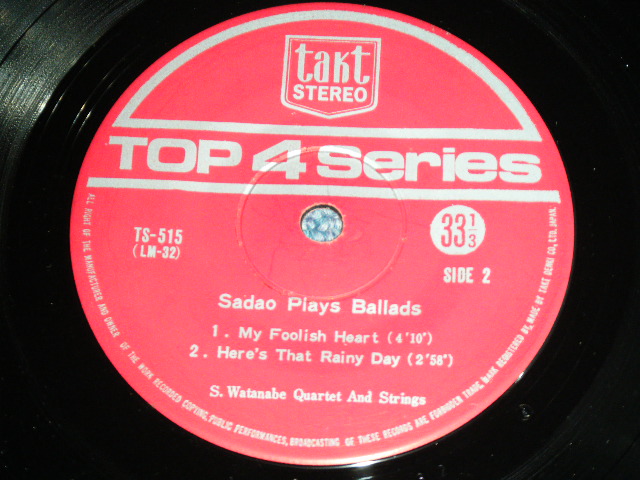 画像: 渡辺貞夫 SADAO WATANABE - サダオ・プレイズ・バラーズ SADAO PLAYS BALLADS /  1960's  JAPAN ORIGINAL Used 7"EP 