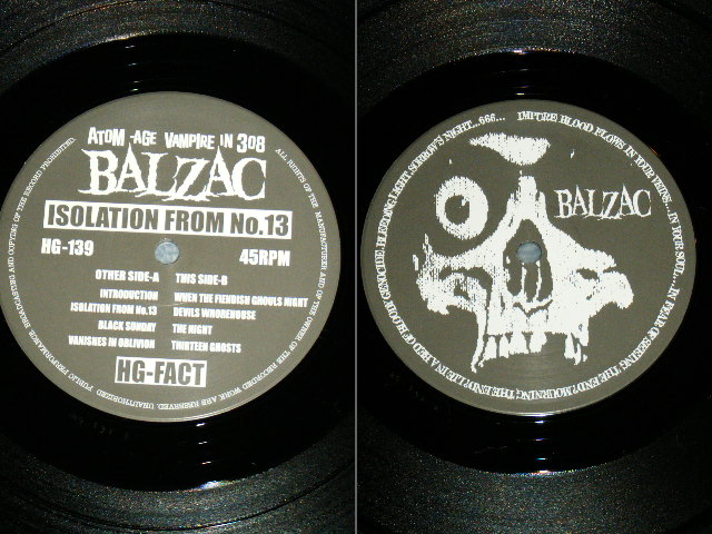 人気提案 新品未使用 バルザック Isolation From No.13BALZAC 限定見開きスリーブ仕様LP ホラーパンク misfits 